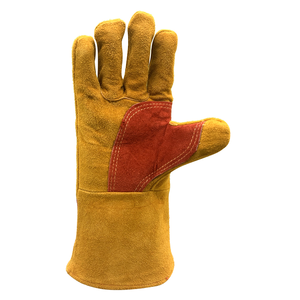 Made in Pakistan Custom Cut Resistant Cowhide Split Leather Welding Gloves - Product Image 2