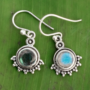 ต่างหูห้อยรูปก้อนไฟสีฟ้า925เครื่องประดับทำด้วยมือเงินสเตอร์ลิงตะขอเงินอินเดียน่ารักสำหรับผู้หญิงสำหรับงานแต่งงาน - Product Image 2