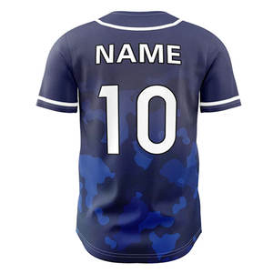 Logotipo de bordado personalizado Última llegada Jersey de béisbol Top Trending Regular Fit Jersey de béisbol en color sólido - Product Image 3