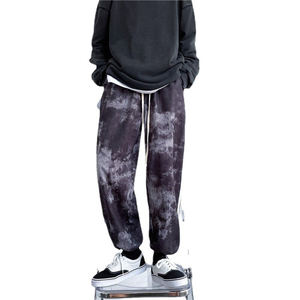 กางเกงวอร์มทรงหลวมสำหรับผู้ชายกางเกงวิ่งแบบลำลองย้อมสีสำหรับเล่นกีฬา - Product Image 1