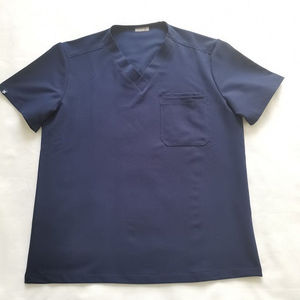 New Men's Cotton/Polyester/Spandex Scrub Tops Medical <b>Sets</b> for <b>Doctors</b> Nurses OEM Comfortable Stretchy Seamless Fusing Hospital - Product Image 3