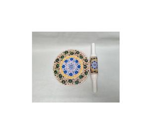 Tabla rodante de mármol Hite con diseño de flores impresas, tabla rodante de mármol y PIN y precio al por mayor - Product Image 3