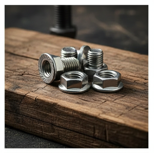 น็อตหน้าแปลนเหล็กคุณภาพสูง ชุบสังกะสี มาตรฐาน ISO แบบล็อคตัวเอง สำหรับอุปกรณ์ประตูอุตสาหกรรมหนัก จากผู้ผลิตในอินเดีย - Product Image 2