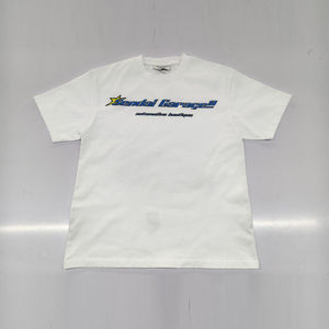 T-shirt tricoté ample à manches courtes pour homme, 100 % coton teint, imprimé voiture, style hip-hop urbain, nouvelle collection tendance été, vente en gros - Product Image 2