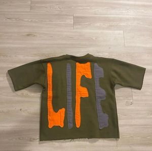 เสื้อยืดผู้ชายทรงหลวมผ้าคอตตอนทอระบายอากาศได้ดีแนวสตรีทแวร์ผ้า100% เฮฟวี่เวท - Product Image 2