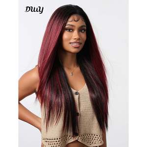 Perruque Body Wave DWY 13x6 pour Lace Frontal avec racines foncées, cheveux vierges longs, dentelle HD, modèle P4/27, longueurs étirées 32-40 - Product Image 3