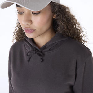 Vente en gros de charbon de bois femmes pleine longueur sweat à capuche surdimensionné anti-rides et respirant sweats à capuche vierges pour femme entraînement sweat à capuche zippé - Product Image 4
