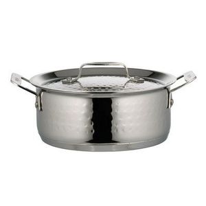 Cazuela de olla caliente de metal de la serie de diseñador redonda hecha para restaurantes, buffets, hoteles y uso doméstico con encanto antiguo - Product Image 3
