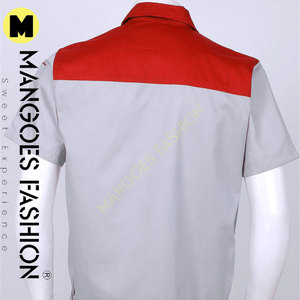 T-shirt de travail de mécanicien automobile de haute qualité en coton à manches courtes, avec deux poches, imprimé sérigraphié, couleur personnalisable - Product Image 4