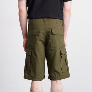 Pantalones cortos Cargo duraderos y cómodos para hombre Patrón sólido Moda para exteriores con mezcla de tela flexible - Product Image 3