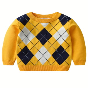 Offre Spéciale motif personnalisé à manches longues garçons pull nouveau Design hiver chaud tricot pull haut décontracté Stretch extérieur enfants vêtements - Product Image 1