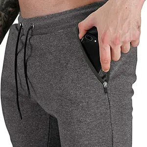 Casual New Mens Joggers Pants Fitness Men Sportswear Sweatpants Trousers All Color Gym Jogger Track Pants Zipper Pocket