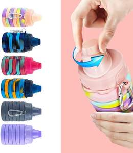 Botella de Agua Deportiva Plegable de Silicona, Libre de BPA, Reutilizable, para Gimnasio, Senderismo, Camping y Uso al Aire Libre - Product Image 2