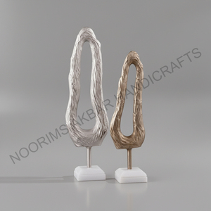 Escultura de Metal Simple con Forma de Hoja Abstracta, Figura Artística de Aluminio, Decoración de Escritorio de Oficina, Artesanía Moderna, Adorno, Exportador de Fábrica - Product Image 5