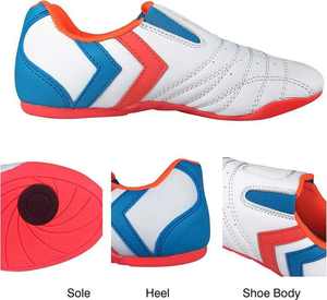 รองเท้าเทควันโดทำจากโฟมสีขาวและสีแดงรองเท้ากีฬาใส่สบายสไตล์ BJJ WTF - Product Image 3
