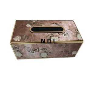 Caja de servilletas con incrustaciones de hueso de diseño único para decoración de mesas de bar y hotel, accesorios de vajilla, contenedor de servilletas. - Product Image 6