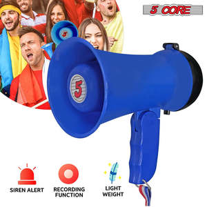 Mégaphone 5Core 15W, haut-parleur PA pour enfants avec portée de 400 yards, sirène, léger, puissant, mini mégaphone - Product Image 2