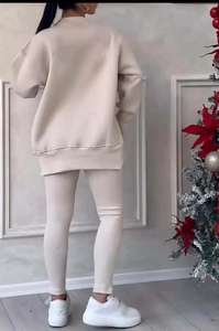 Abrigo deportivo elegante para mujer, chaqueta deportiva de yoga con cremallera en tela de lana larga XL y 6XL con técnicas lavadas - Product Image 4