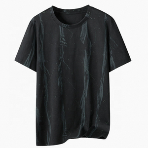 เสื้อยืดโอเวอร์ไซส์ผ้าถักเนื้อแน่น พิมพ์ลายสกรีน รุ่นใหม่ปี 2026 สำหรับผู้ชาย โพลีเอสเตอร์/คอตตอน คอกลม ไซส์พลัส สั่งทำได้ - Product Image 1