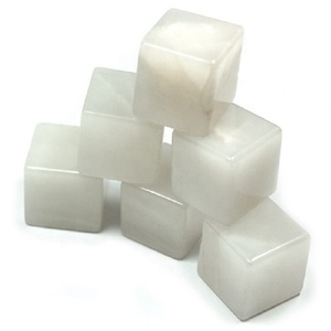 Cubo de piedras preciosas de jade blanco, piedra de cristal de Geometría Sagrada, Reiki curativo, propiedades geométricas, venta al por mayor - Product Image 1