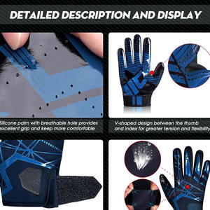 Fabrication de haute qualité Gants de récepteur de gardien de but de Football américain Gants de gardien de but professionnels Protection des doigts - Product Image 6