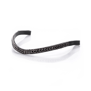 Bandas de navegación ecuestres negras de alta calidad OEM, accesorios de equitación de cuero de onda fina a precio de fábrica - Product Image 1