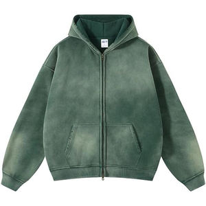 เสื้อฮู้ดมีซิปสำหรับผู้ชายผ้า100% มีฮู้ดผ้าคอตตอนสำหรับฤดูหนาวสั่งซื้อจำนวนมากขายส่ง - Product Image 4