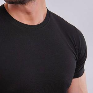 Precio más bajo Hombres Loose fit Fitness Shirt 100% algodón impreso Hombres Gym Wear ropa para correr Camisetas para hombres - Product Image 2