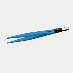 Pince bipolaire isolée d'angle Semkin 22cm raccord européen bleu acier inoxydable de qualité médicale, autoclavable, réutilisable - Product Image 1