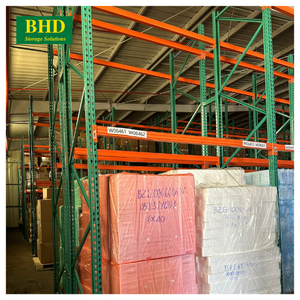 ชั้นวางพาเลทแบบเลือก RAL6000สำหรับการควบคุมสินค้าคงคลังในคลังสินค้าที่มีประสิทธิภาพพาเลทเหล็กซูเปอร์มาร์เก็ต - Product Image 3