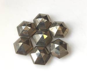 Pyrite dorée naturelle, taille hexagonale facettée, 6mm-30mm, pierre précieuse en vrac pour la fabrication de bijoux, prix de gros - Product Image 5