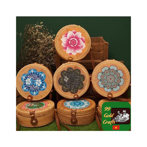 กระเป๋าหวายแฟชั่นฤดูร้อนกระเป๋าถือทำด้วยมือจากหญ้าทะเลกระเป๋าผักตบชวาออกแบบตามสั่งสำหรับชุดลำลองและสง่างาม - Product Image 5