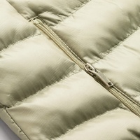 Doudoune matelassée légère réversible pour femme, col montant, à capuche, en polyester, style hiver, personnalisable, couleur unie, en lin