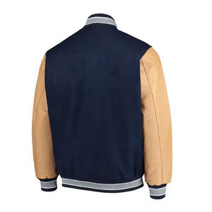 Chaqueta Varsity de Alta Calidad para Hombre, Bordado Chenille, Mangas de Cuero, Chaqueta Varsity Personalizada con Letras de Béisbol - Product Image 4