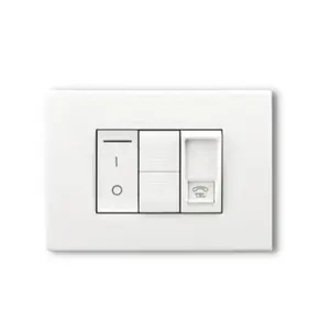 Onsto Multifunctionele Wandschakelaars Met 3 Bende Light Dimmer Schakelaar Gordijnschakelaar RJ-45 Telphone Socket