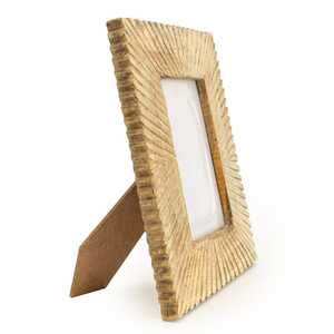 Cadre photo en bois de manguier au design moderne Cadre décoratif pour table Pliant Style naturel - Product Image 2