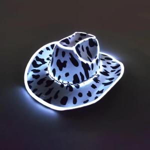 Sombrero de Vaquero Decorativo con Luz LED para Fiestas y Bodas, con Luz Rosa Intermitente - Product Image 4