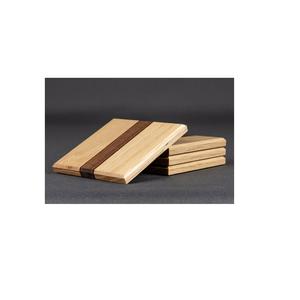 Dessous de verre en bois brun design moderne utilisation en gros chambre d'hôtel restaurant bureau nouvelle collection sous-verres vente chaude fabriqué en Inde - Product Image 4