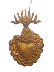 Adornos Navideños Colgantes con Acabado Dorado, Decoración de Corazón, Adorno de Corazón Metálico Colgante - Product Image 6