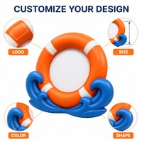 Cadre photo gonflable personnalisé à thème nautique, accessoire de photomaton creux pour la décoration d'événements estivaux à la piscine, à la plage ou au parc aquatique