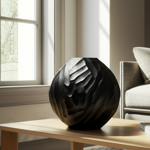 Florero Clásico de Aluminio en Negro Pulido, Hermoso Florero para Arreglos Florales, para Mesa de Sala de Estar o Decoración del Hogar - Product Image 6