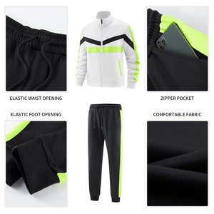 Factory Plus Size Jogger Sets Sports Wear Long Sleeve Spring Sweatshirt and Sweatpants 2 Piece Set Outdoor Tracksuits for <b>Men</b> - Product Image 5