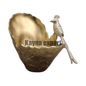 Luxury Modern Designer Gold Plated Metal and <b>Enamel</b> <b>Bowl</b> Handmade Customized Dinnerware for Home or Party for Food Display - Product Image 6