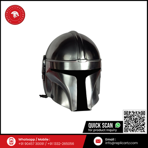 Casque de guerrier en acier argenté |   Masque de Cosplay Sci-Fi Style Médiéval, Casque Intégral, Costume de Fête Durable - Product Image 6