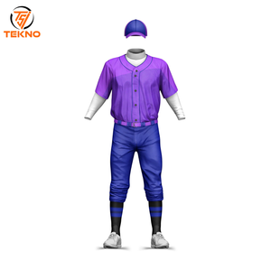 Uniforme de béisbol personalizado de la mejor calidad, uniforme de béisbol de softbol con botones para jóvenes sublimados de diseño personalizado al por mayor - Product Image 1