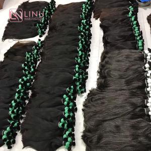 Bon produit Extensions de cheveux humains en vrac lisses Perruques naturelles de couleur personnalisée pour les femmes noires Cheveux vietnamiens bruts du Vietnam - Product Image 6