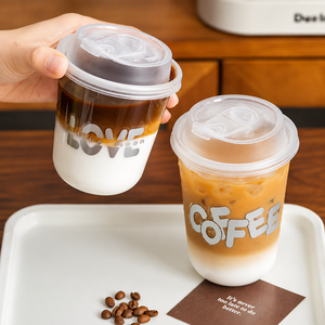 New design <b>cup</b> lid for wholesales custom <b>plastic</b> coffee <b>cups</b> made in China - Product Image 3