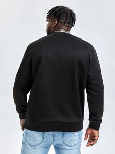 Sweat-shirt épais léger pour homme avec logo personnalisé, épaules tombantes, vente en gros, OEM, ODM, streetwear, hoodie - Product Image 2