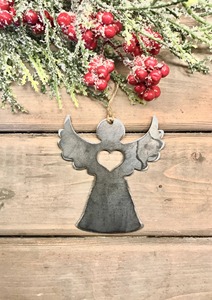 Ange en métal suspendus ornements de Noël arbre vacances Figurines décoratives festives faites à la main fête à la maison cadeaux saisonniers - Product Image 3