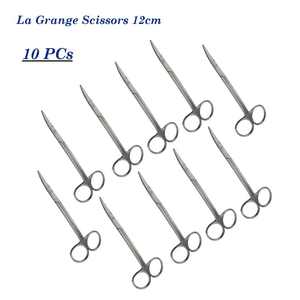 Set 10 ciseaux chirurgicaux manuels Instruments de chirurgie dentaire 12cm outils chirurgicaux médicaux réutilisables autoclavables en acier inoxydable - Product Image 3
